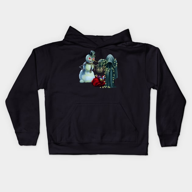 Dark christmas time Kids Hoodie by Nicky2342